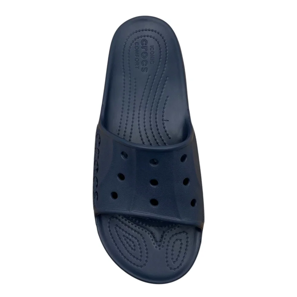 Crocs Baya‎ Men's Slide Sandals Size 10 Navy Blue Lightweight Water Friendly